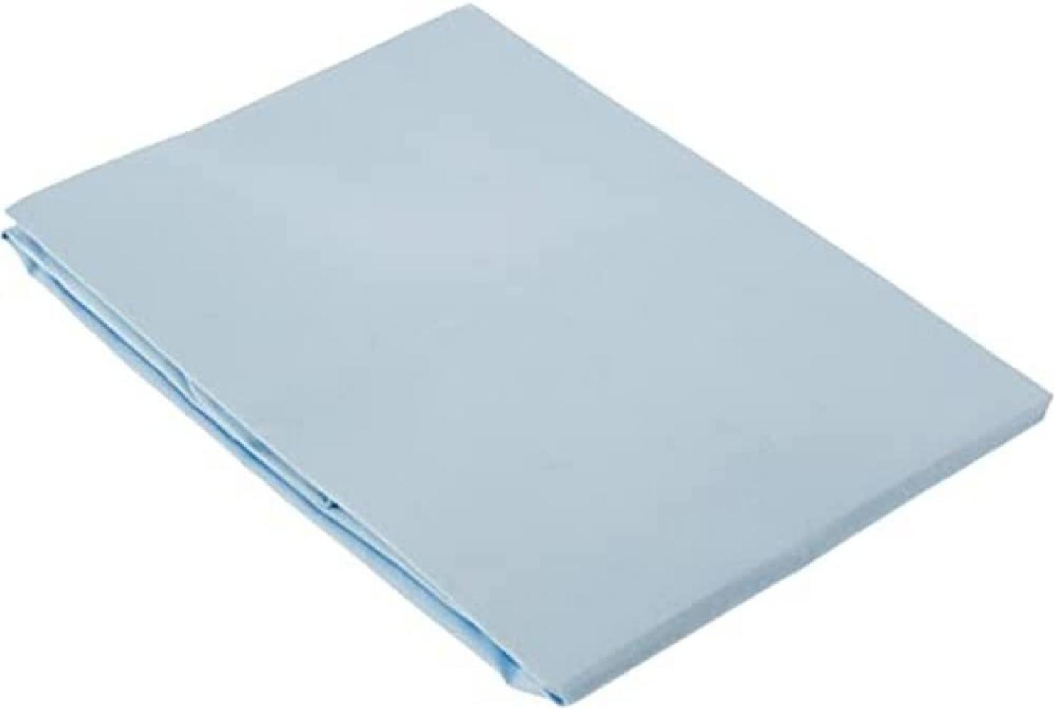 pirulos 40300003 – Spannbettlaken, Baumwolle, 60 x 120 cm, blau Bild 1