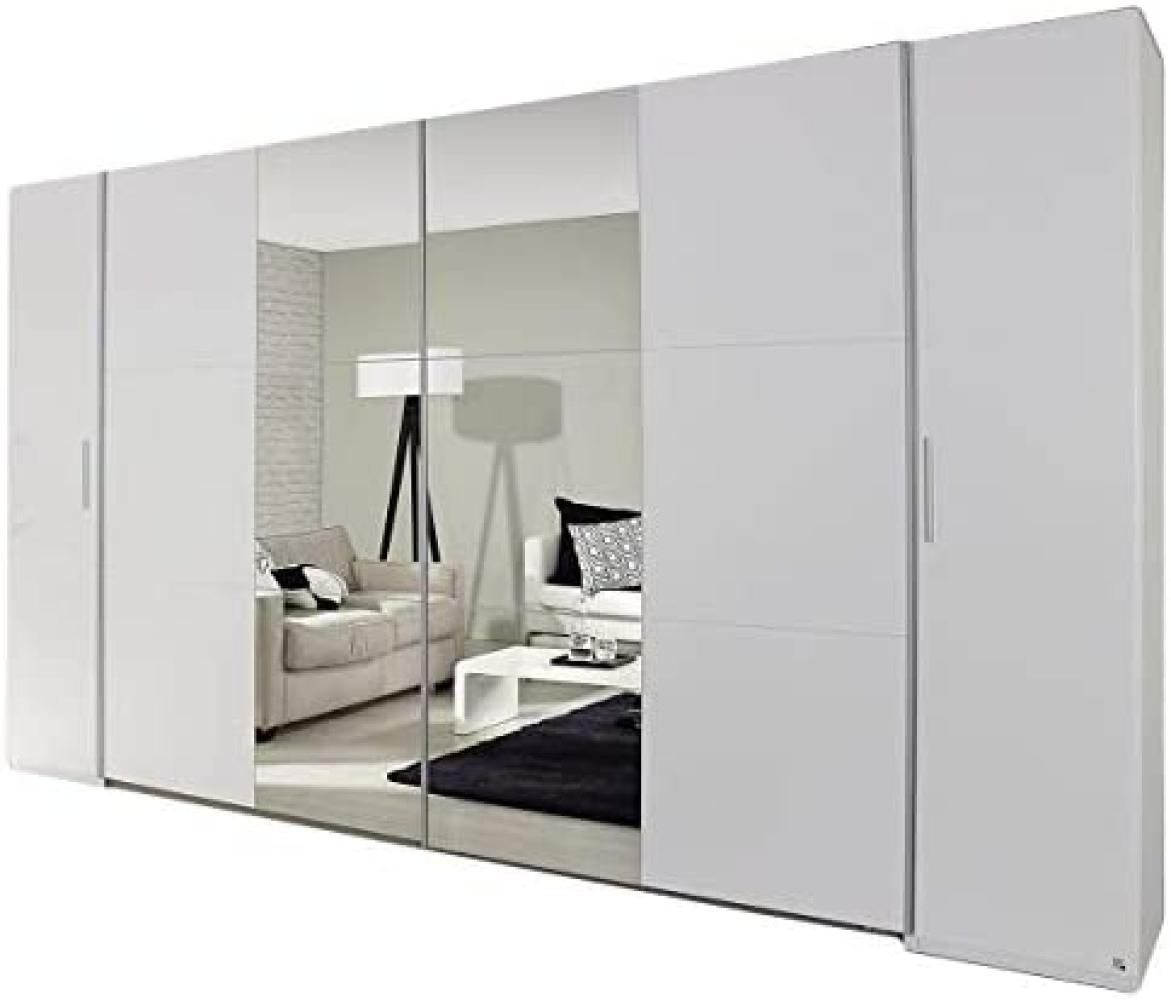 'Nico' Dreh-Schwebetürenschrank mit 4 Türen, weiß, 355 cm Bild 1