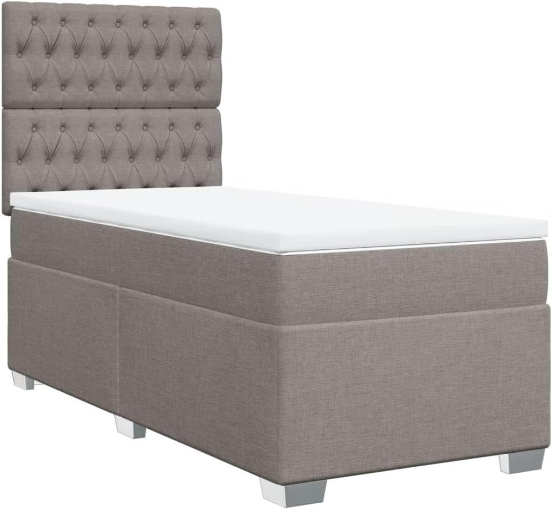 Boxspringbett mit Matratze Taupe 90x200 cm Stoff 3292682 Bild 1