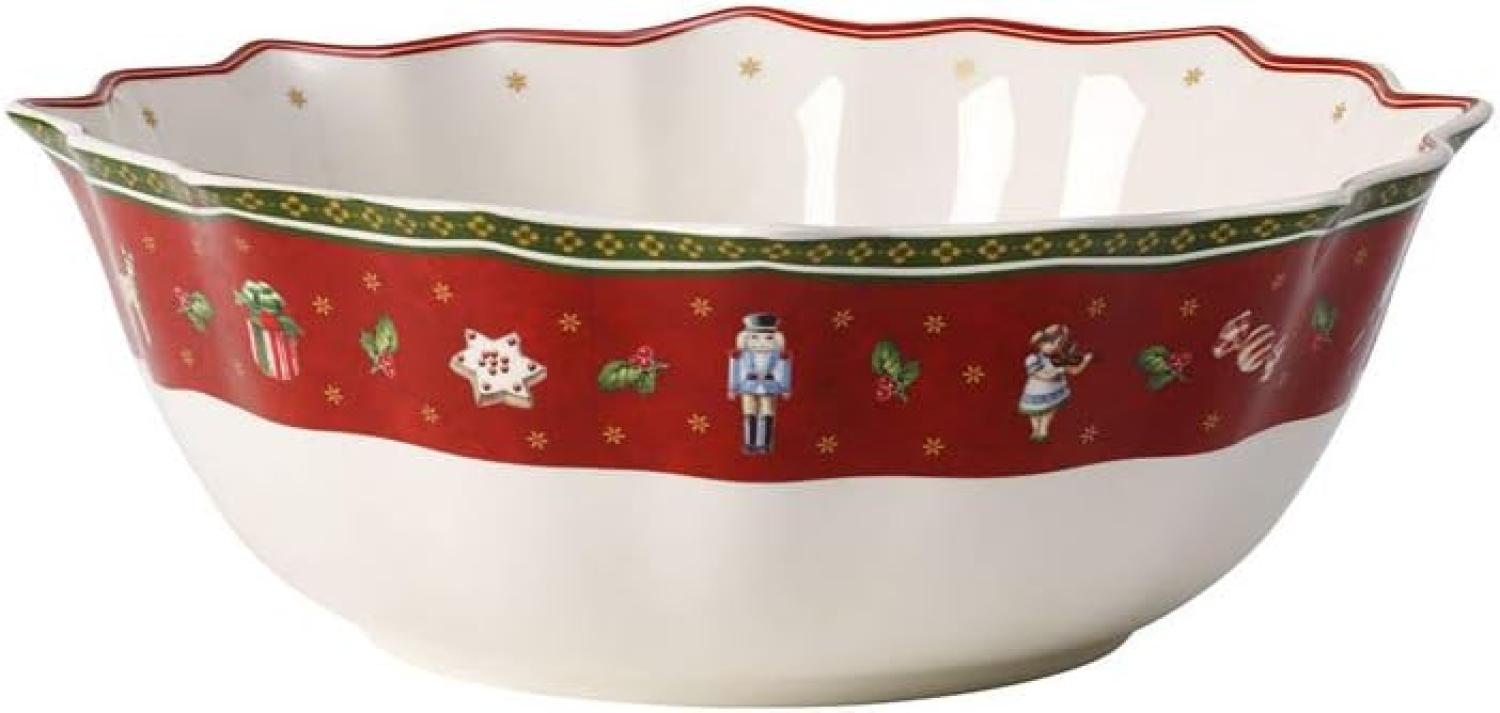 Villeroy und Boch Toy's Delight Mittelgroße Schüssel, Premium Porzellan, Weiß/Rot Bild 1