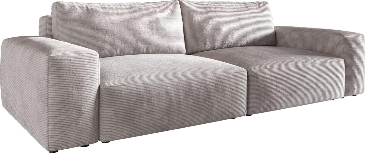 Big-Sofa Lanzo XL 270x130 cm Cord Silbergrau Bild 1