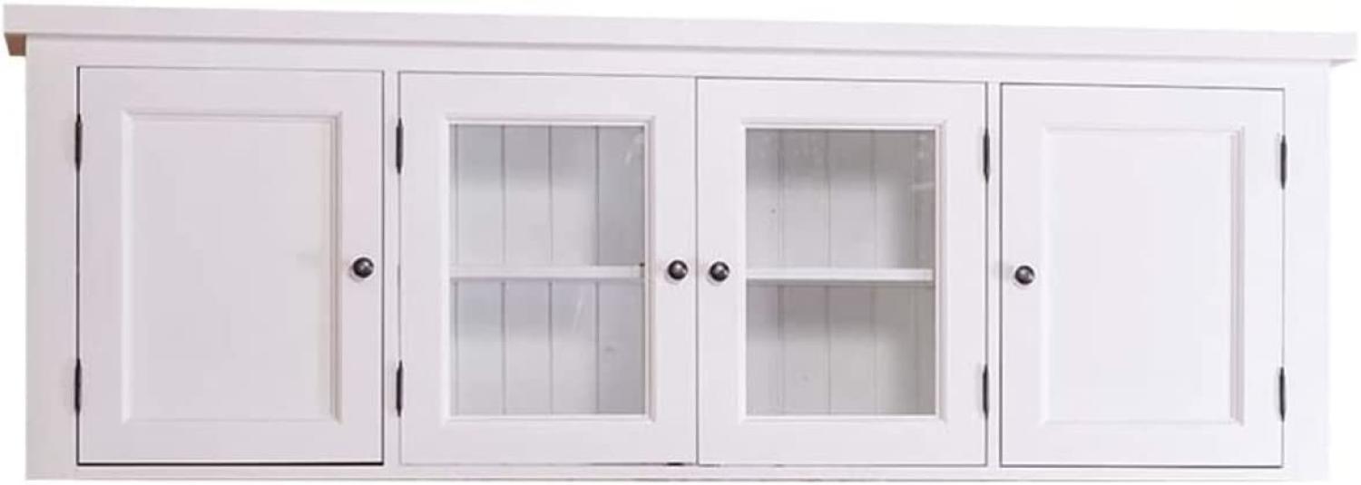 Casa Padrino Landhausstil Küchenhängeschrank / Oberschrank Weiß 192 x 31 x H. 65 cm - Küchenschrank mit 4 Türen Bild 1