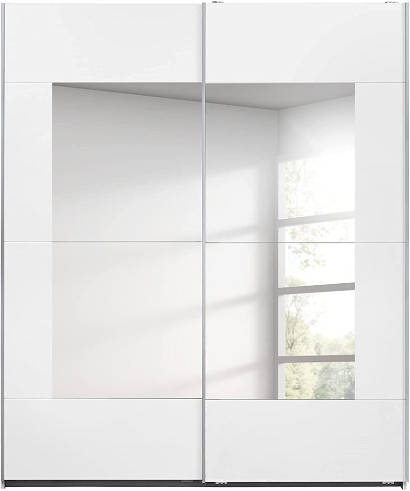 Rauch Möbel Crato Schrank Schwebetürenschrank 2-türig in Weiß mit Spiegel inkl. Zubehörpaket Classic 2 Kleiderstangen, 4 Einlegeböden, 1 Hakenleiste, BxHxT 175x210x59cm Bild 1