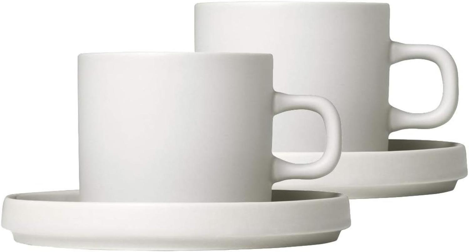 Blomus Pilar Set 2 Kaffeetassen, Tasse, Becher, Trinkgefäß, Keramik, Moonbeam, 200 ml, 63907 Bild 1