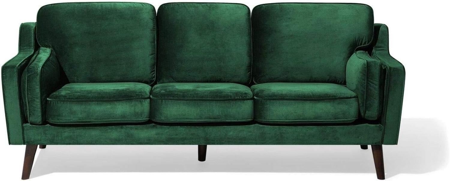 3-Sitzer Sofa Samtstoff grün LOKKA Bild 1