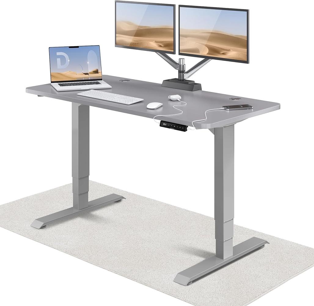 Höhenverstellbarer Schreibtisch (140 x 70 cm) - Schreibtisch Höhenverstellbar Elektrisch mit Flüsterleisem Dual-Motor & Touchscreen - Hohe Tragfähigkeit - Stehtisch von Desktronic Bild 1