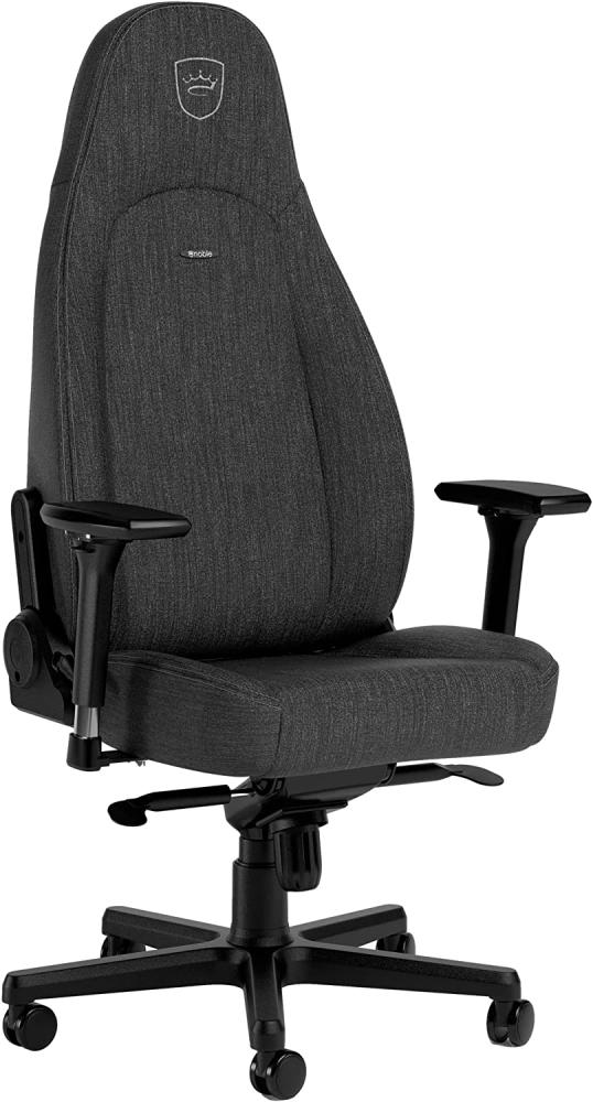 noblechairs ICON TX Schreibtischstuhl Gaming Stuhl - Chefsessel Bürostuhl Ergonomisch 150kg - Drehstuhl mit Rollen - Game Stühle - Textilgewebe - Inklusive Kissen - Anthrazit Bild 1