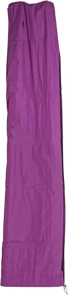 Schutzhülle HWC für Ampelschirm bis 3,5 m, Abdeckhülle Cover mit Reißverschluss ~ lila-violett Bild 1