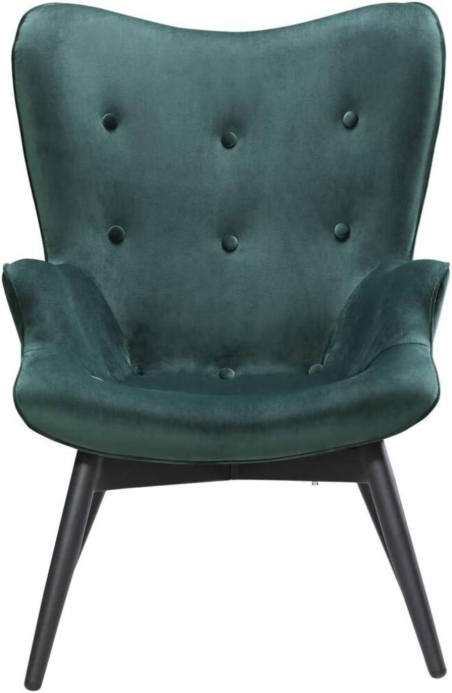 Sessel Metall und Polyester Grün und Schwarz Bild 1