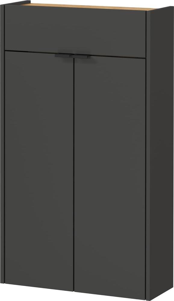 Germania Hängender Mehrzweckschrank 1397-549 GW-Ameca, in Graphit/Eiche, geringe Tiefe, optimal für schmale Flure, 56 x 97 x 22 cm (BxHxT) Bild 1