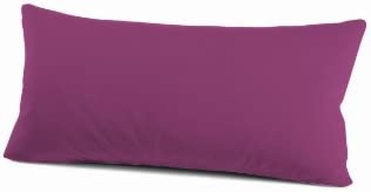 Schlafgut Kissenbezug Basic Jersey Baumwolle | Kissenbezug einzeln 40x80 cm | beere Bild 1