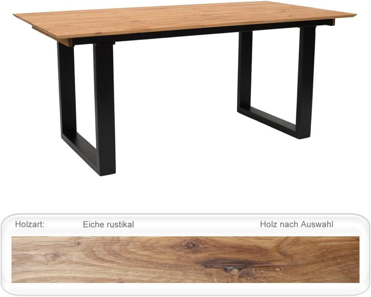 Ausziehtisch Rodan XL verschiedene Größen Massivholz Tisch Varianten Eiche rustikal, 180(280) x 90 cm One-Hand-Butterfly Bild 1