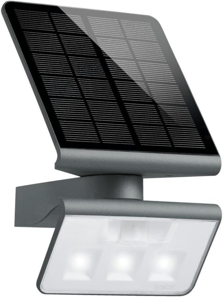 Steinel LED-Solarleuchte Xsolar L-S ONE anthrazit, Außenwandleuchte für Garten und Terrasse, 140° Bewegungsmelder, Nachtlicht, 2500 mAh Akku Bild 1