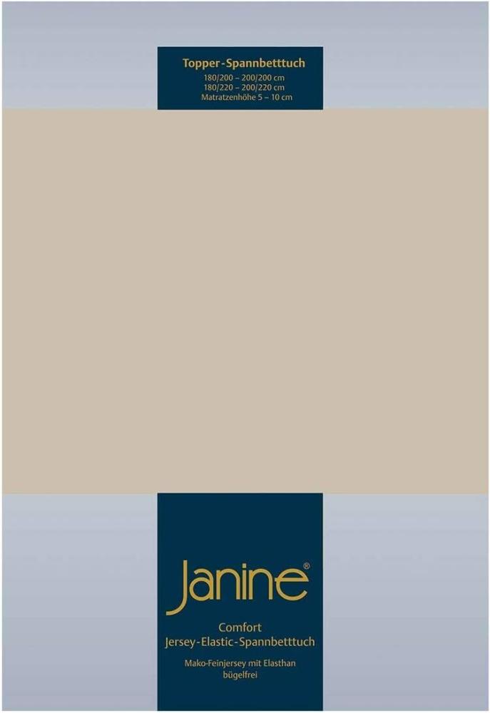 Janine Topper Comfort Jersey Spannbetttuch | 180x200 cm - 200x220 cm | naturell Bild 1
