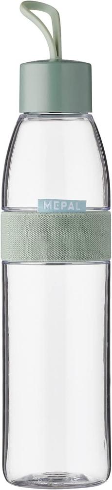 Mepal – Trinkflasche Ellipse Nordic Sage – 700 ml Inhalt – auch für kohlensäurehaltige Getränke – bruchfestes Material - auslaufsicher - Spülmaschinengeeignet Bild 1