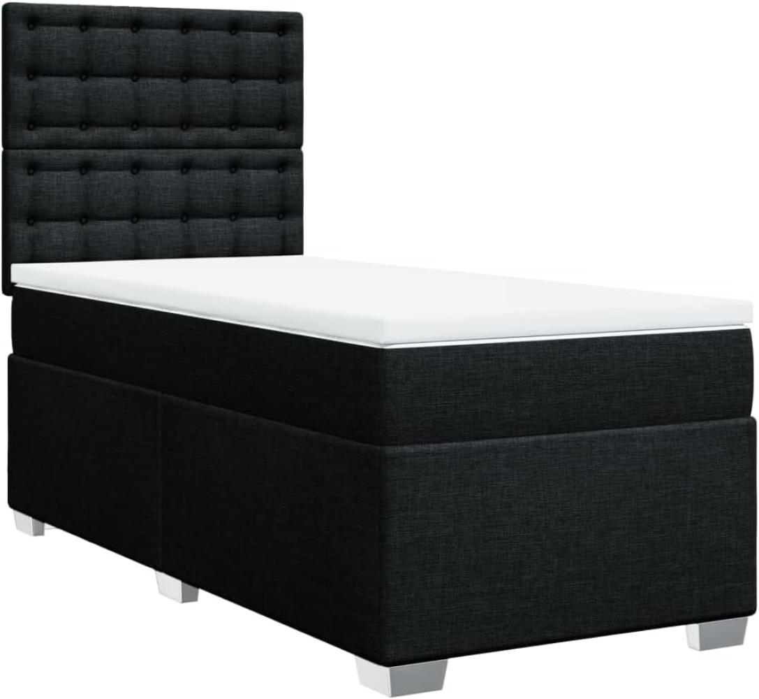 Boxspringbett mit Matratze Schwarz 90x190 cm Stoff 3292659 Bild 1