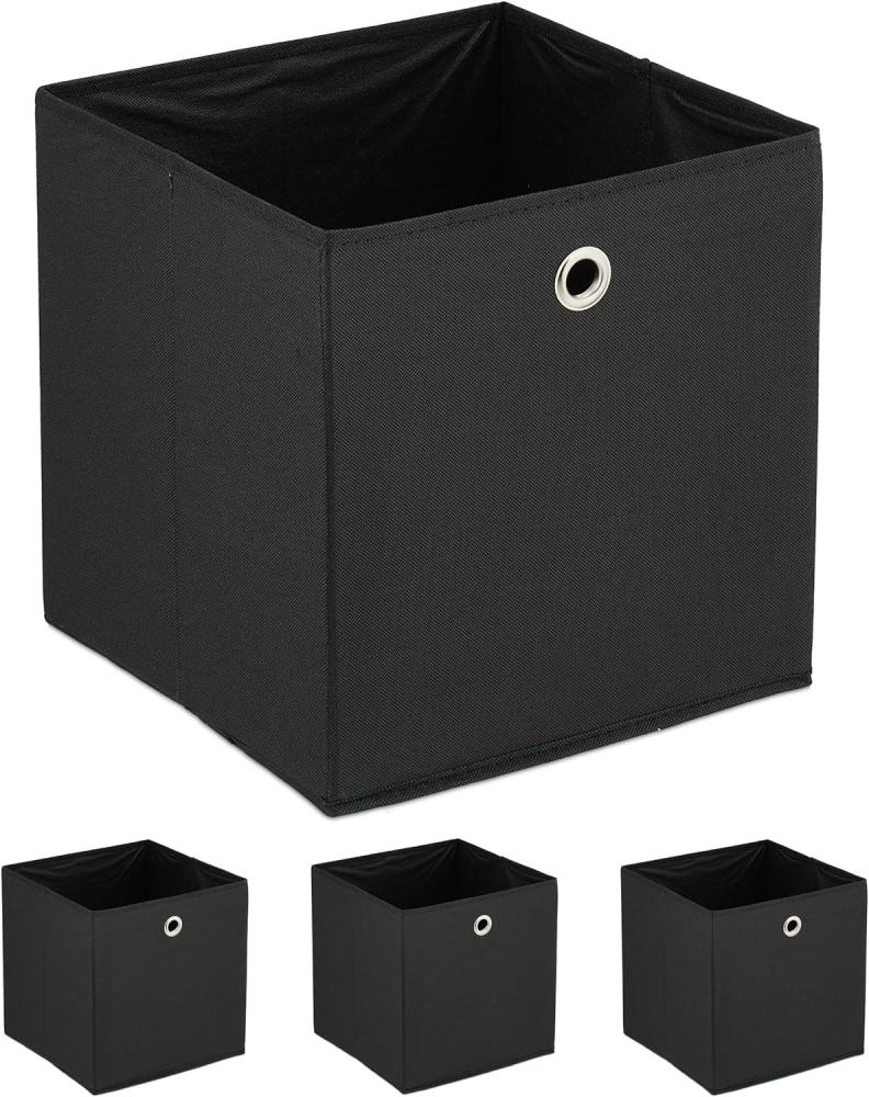 Schwarze Aufbewahrungsbox im 4er Set 10047016 Bild 1