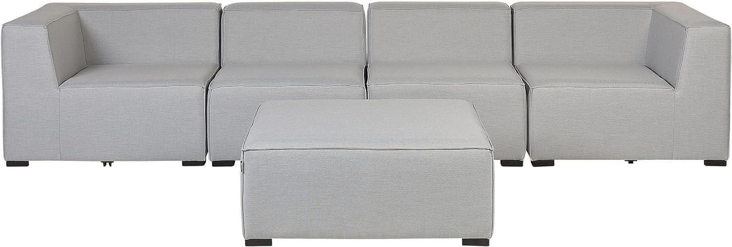 Gartensofa AREZZO Polyester Hellgrau Bild 1