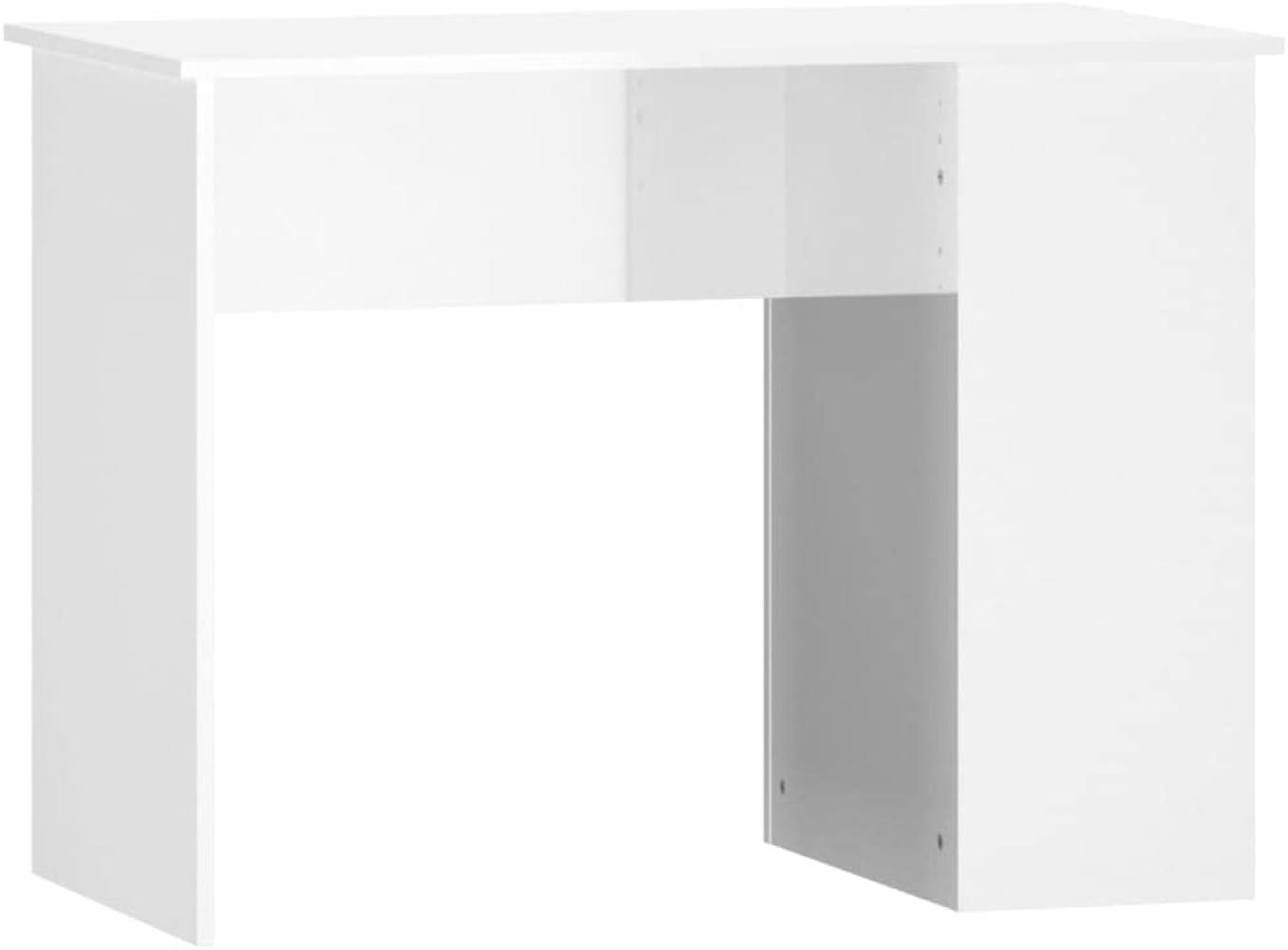 vidaXL Schreibtisch Hochglanz-Weiß 100x55x75 cm Holzwerkstoff Bild 1