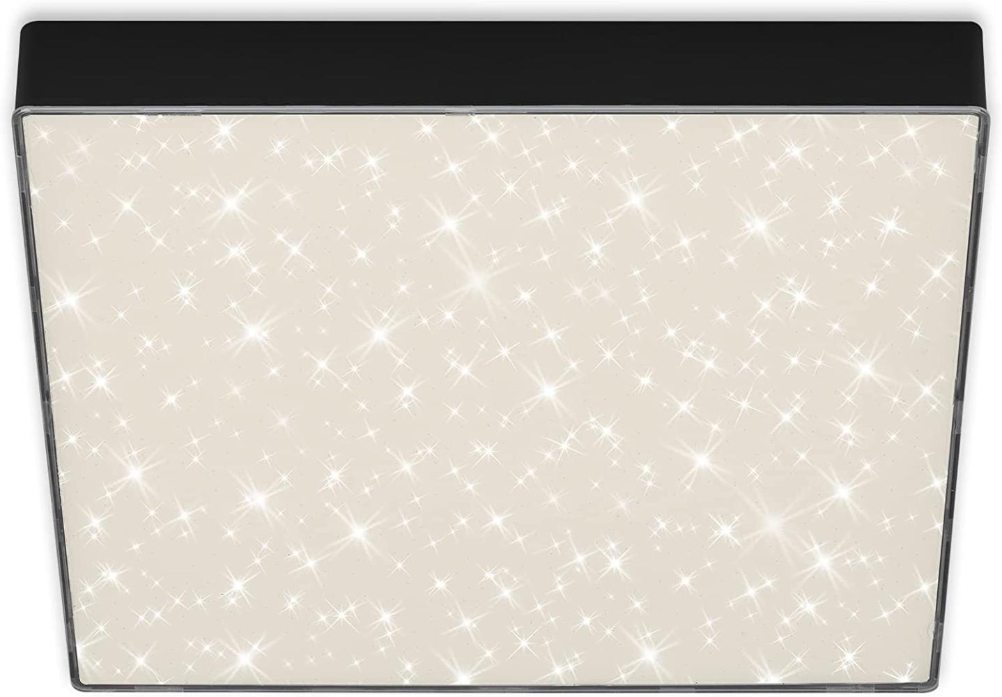 Briloner LED Deckenleuchte Flame Star schwarz 28,7 cm mit Sternenhimmel Bild 1