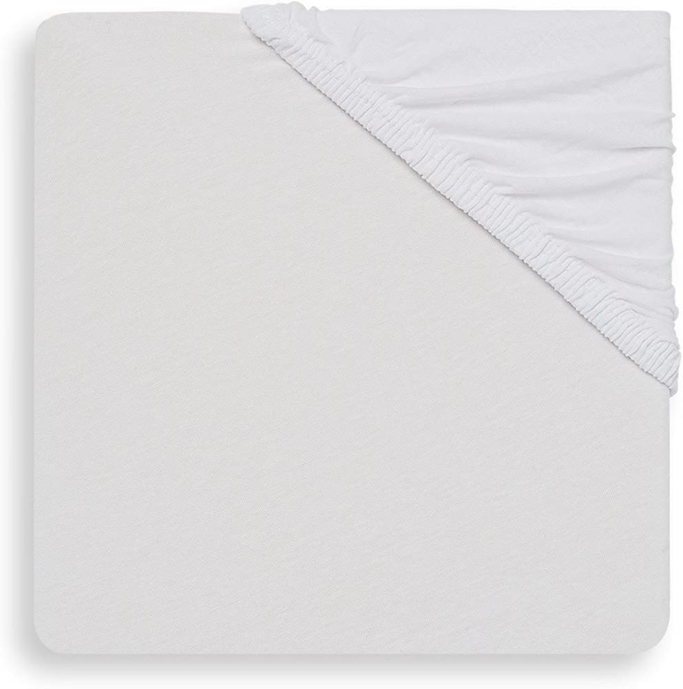 Jollein Spannbettlaken Jersey 70 x 140 cm Weiß Weiß Bild 1