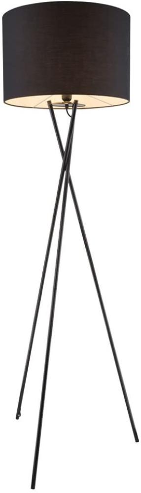 Standlampe für Ihr Esszimmer mit Textil Schirm schwarz GUSTAV Bild 1