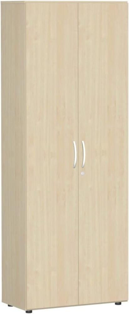 Garderobenschrank mit ausziehbarem Garderobenhalter, 80x42x216cm, Ahorn Ahorn Bild 1