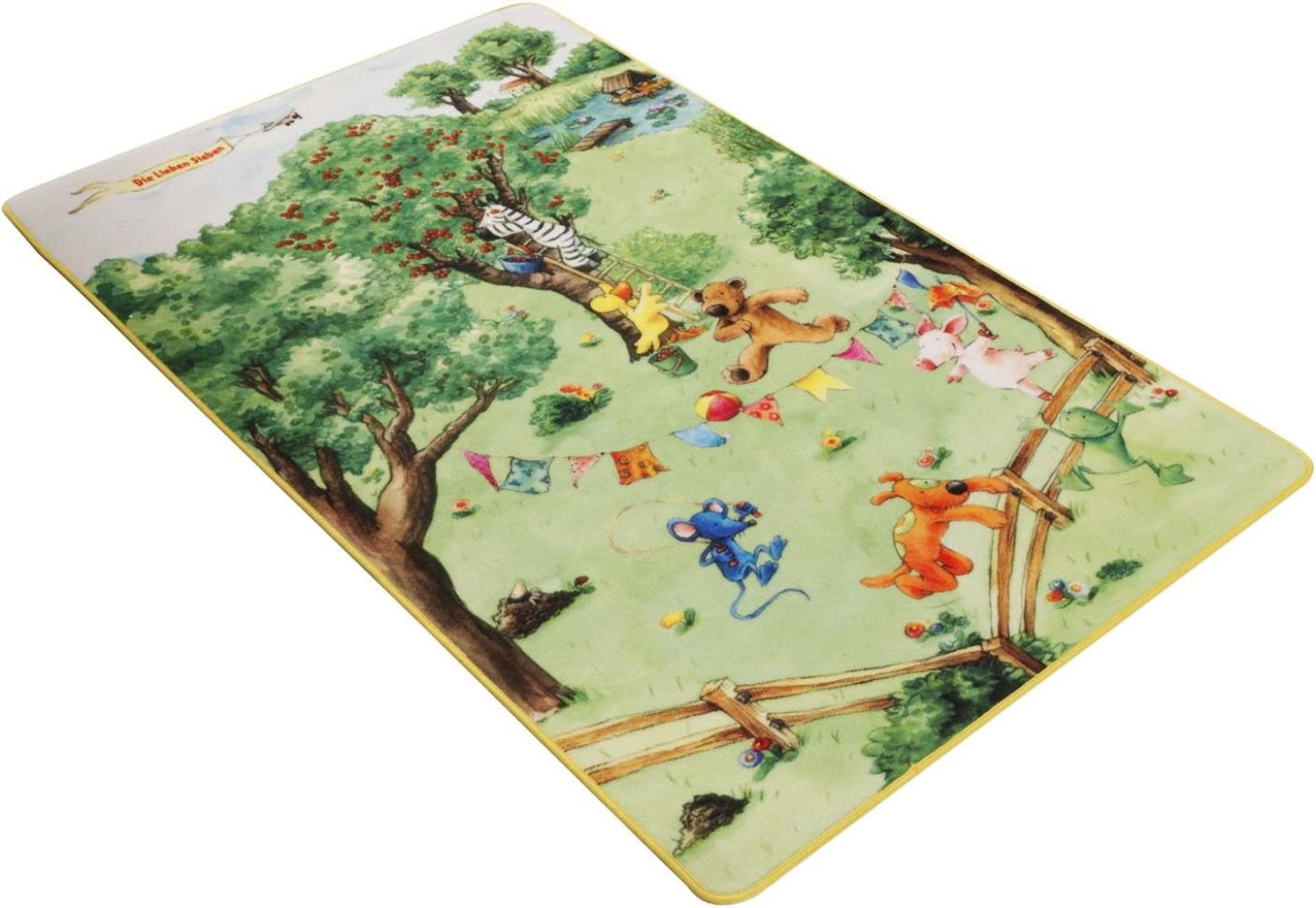 Böing Carpet 'Die Lieben Sieben' Spielteppich grün 140x200 cm Bild 1