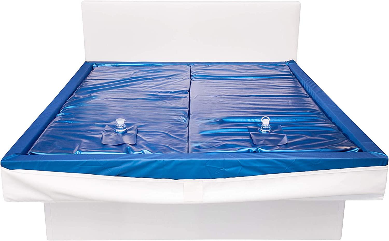 Aqua Sense 2X Wasserkern inkl. Liner/Schutzfolie + 2X cond. - ersatzset für Wasserbett/Wasserbettmatratze Größe - 200 x 220 cm Dual - Softside: Innen keilförmig 20-23 cm - Beruhigung 80% Bild 1
