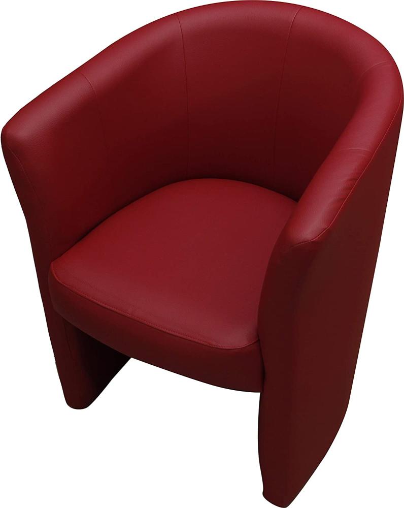 Dmora Sessel mit Kunstlederbezug, rote Farbe, 65 x 78 x 60 cm Bild 1