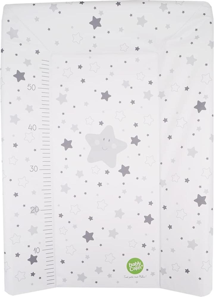 Babycalin Wickelauflage mit Sternen 50 x 70 cm grau Bild 1
