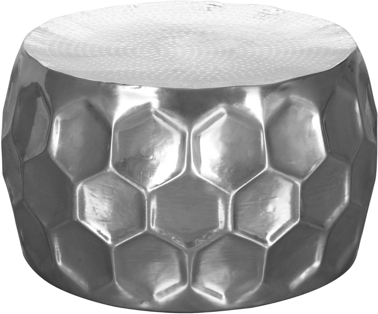 Wohnling 'Beehive' Couchtisch, Aluminium orientalisch silber, 60 x 36 x 60 cm Bild 1