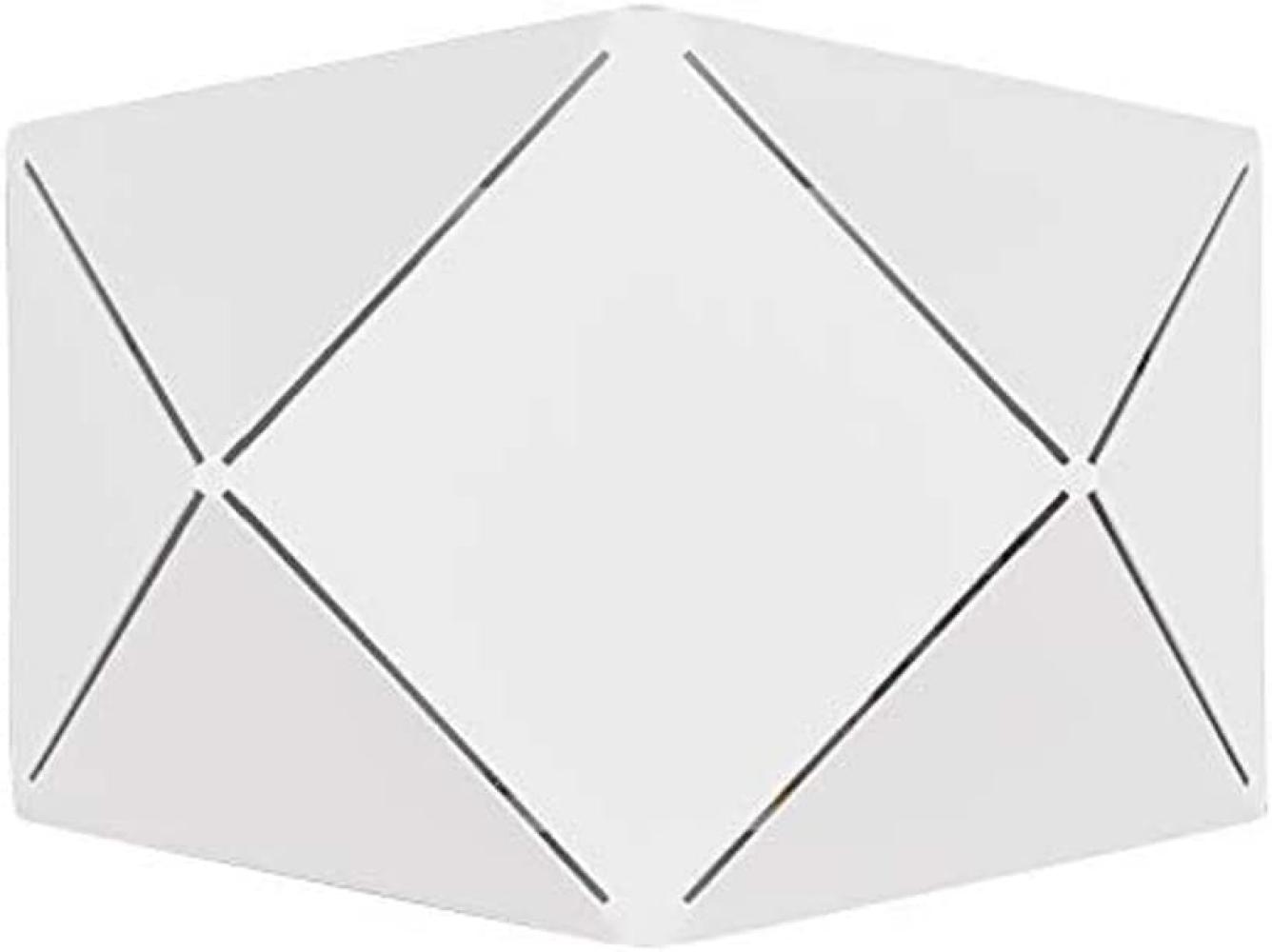 Kleine LED Wandleuchte ZANDOR mit Lasercut Muster in Weiß, 18cm breit Bild 1