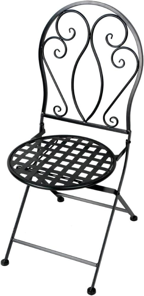 Primaster Metall Stuhl Provence Eisen Schwarz Gartenstuhl Bild 1