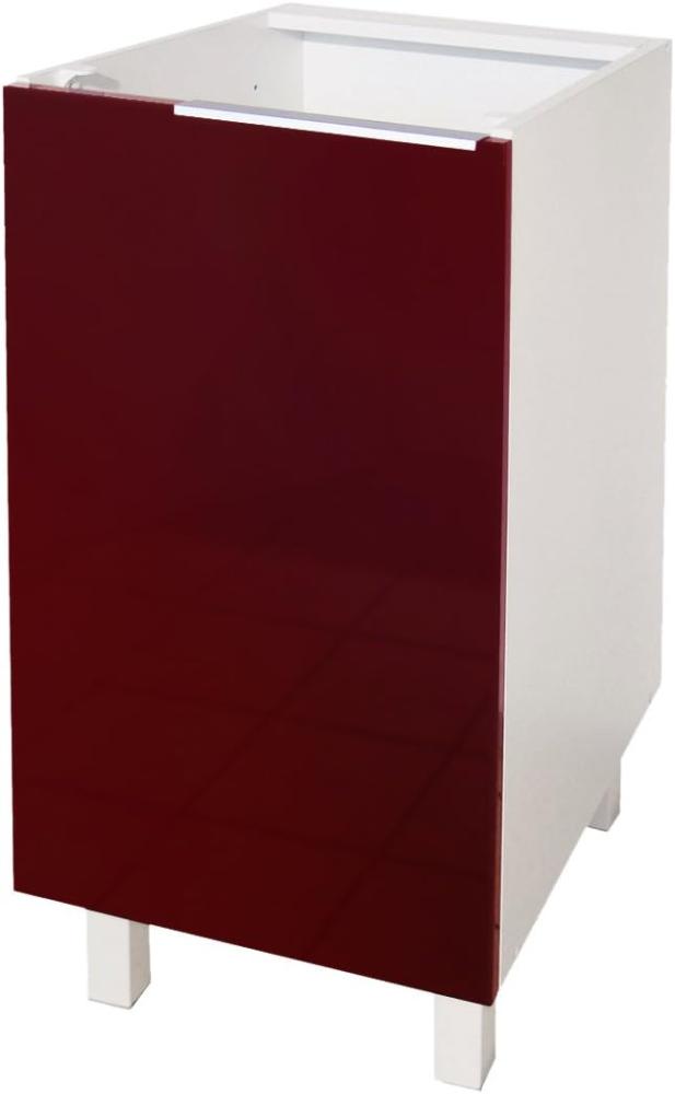 Berlioz Creations CP4BD Unterschrank für Küche mit 1 Tür, in bordeauxfarbenem Hochglanz, 40 x 52 x 83 cm, 100 Prozent französische Herstellung Bild 1