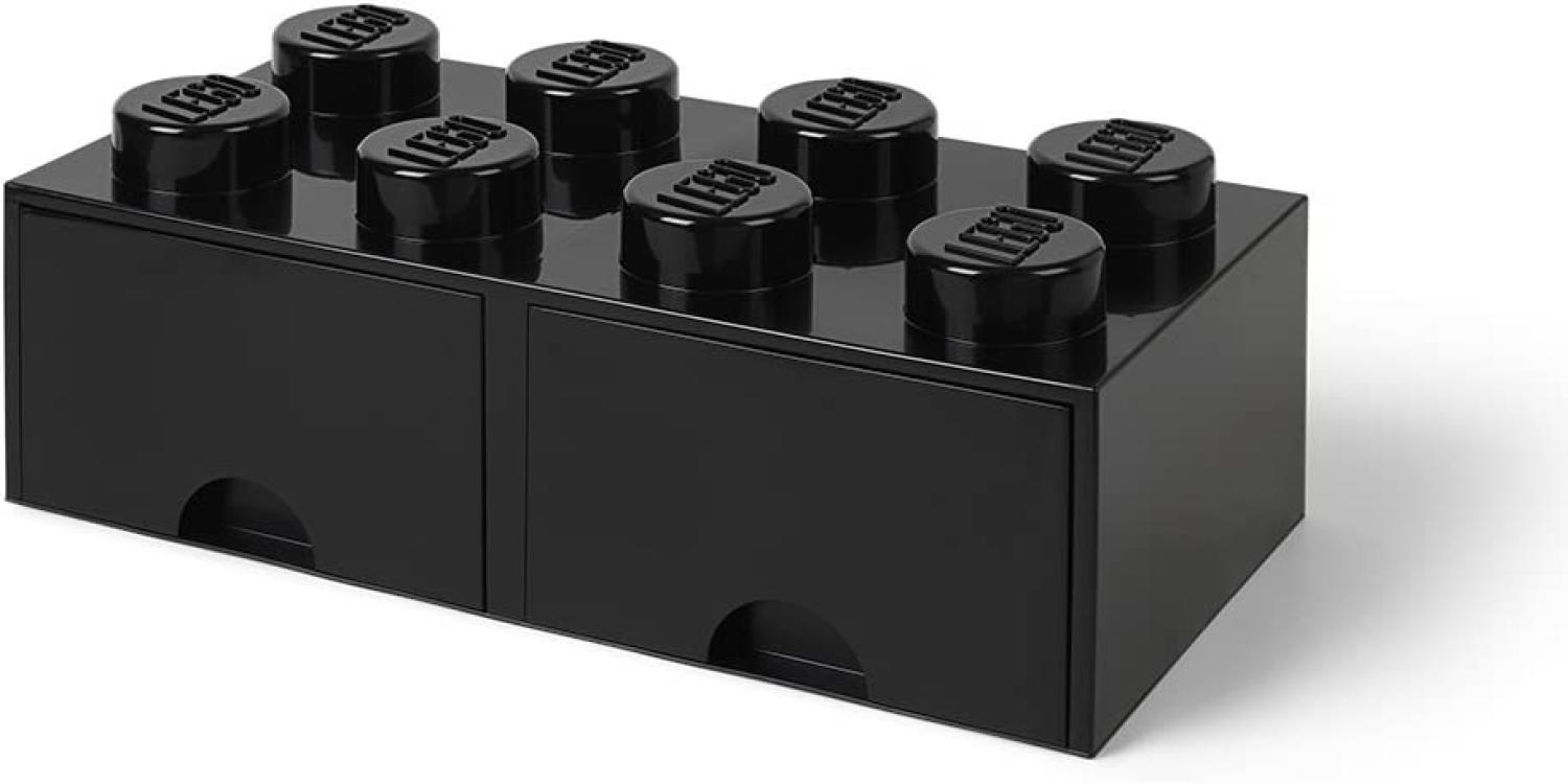 Lego 'Storage Brick 8' Aufbewahrungsbox schwarz mit 2 Schubladen Bild 1