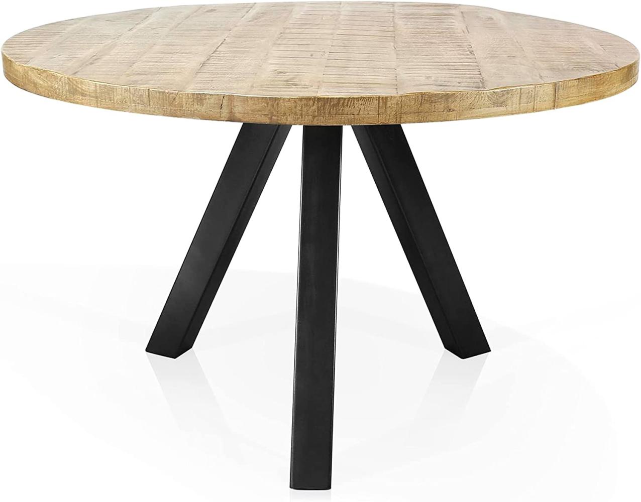 Möbel-Eins ZANTA Esstisch, Platte: 5 cm, Material Massivholz, Mangoholz 100 cm Bild 1