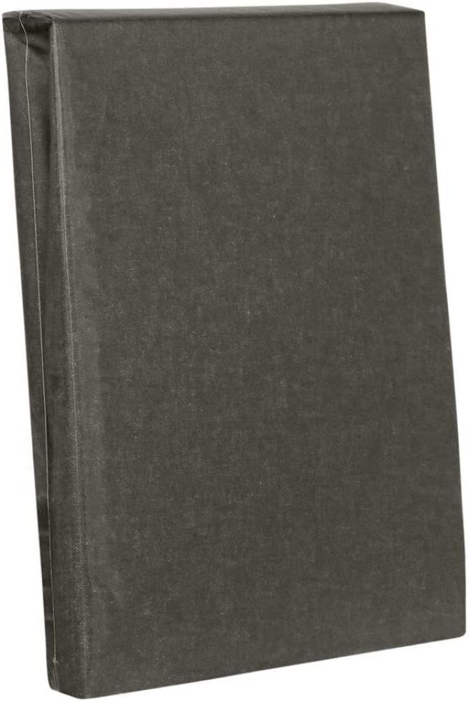 Traumschlaf Melange Biber Spannbetttuch | 180x200 cm | anthrazit Bild 1