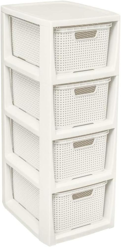 Branq Bookcase with 4 baskets BranQ antique white Bild 1