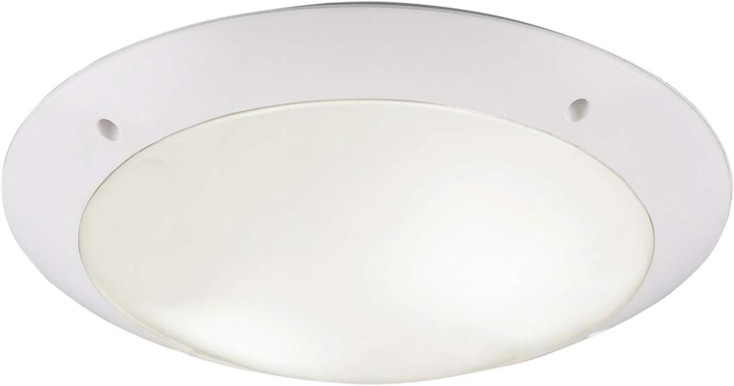 LED Außendeckenleuchte Wandlampe rund in Weiß matt - 33 cm Bild 1