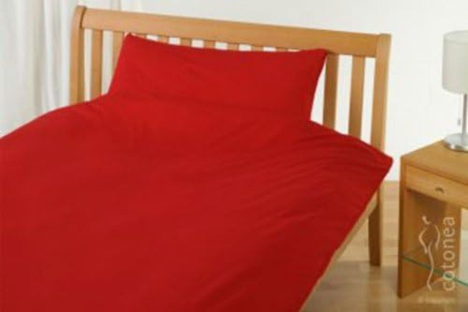Cotonea Jersey Uni Bettwäsche | Kissenbezug einzeln 40x80 cm | blau Bild 1