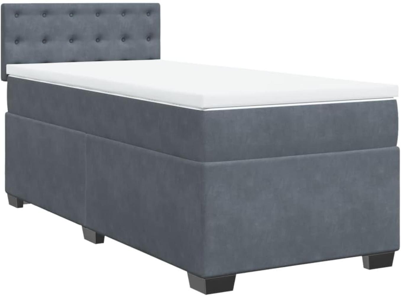 Boxspringbett mit Matratze Dunkelgrau 90x190 cm Samt 3286187 Bild 1