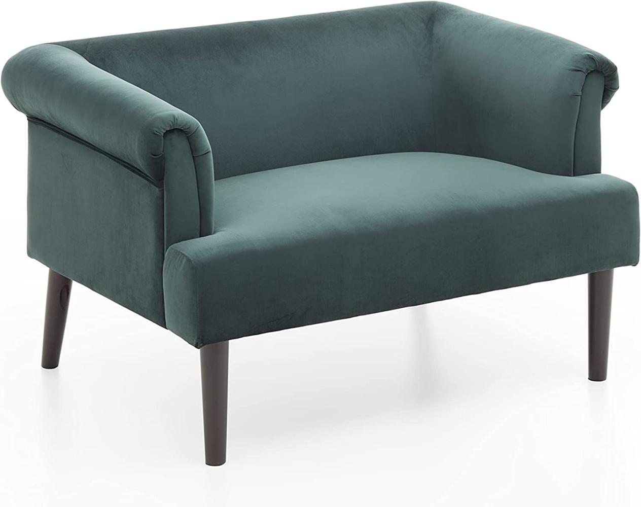 ATLANTIC Home Collection Loveseat Bigsessel Sessel Sofa 1,5-Sitzer Charlie Samt Grün Bild 1