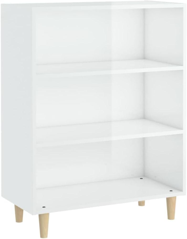 Sideboard Hochglanz-Weiß 69,5x32,5x90 cm Holzwerkstoff [812246] Bild 1