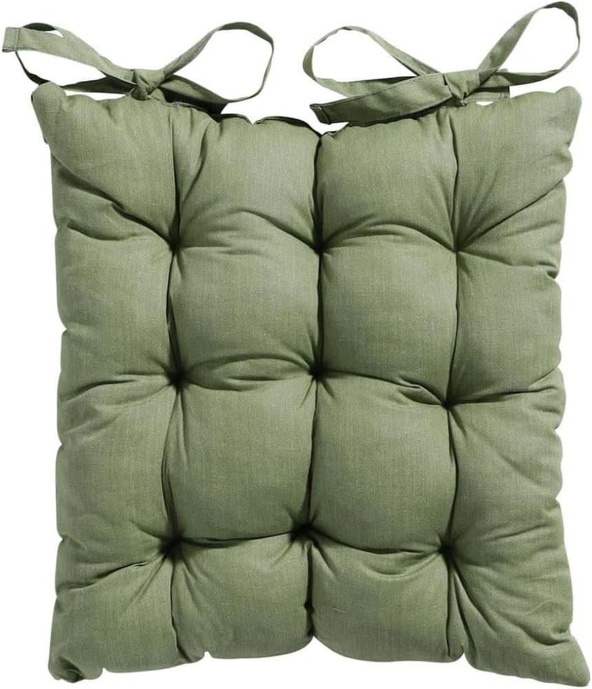 Madison sitzkissen 46 x 46 x 6 cm Baumwolle-Polyester grün Bild 1