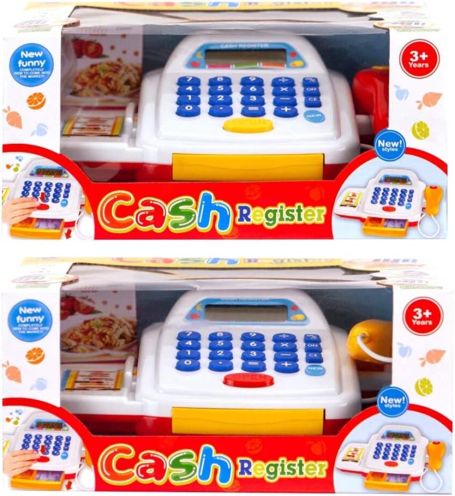 Kinder Kaufladen Spielkasse Kasse mit Scanner und Spielgeld Bild 1