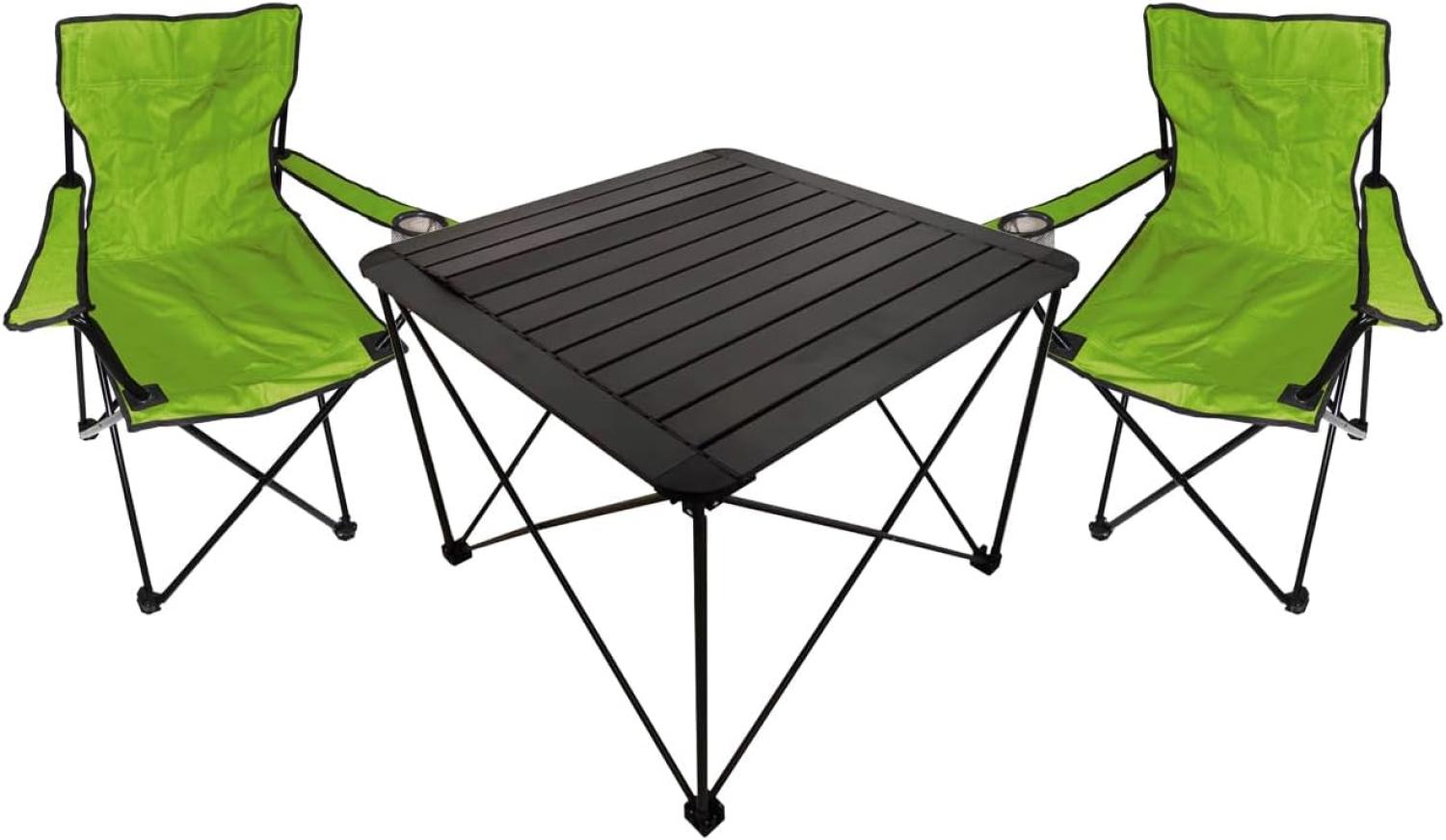 3teiliges Campingmöbel Set Campingtisch Campingstuhl L70xB70xH56cm Bild 1
