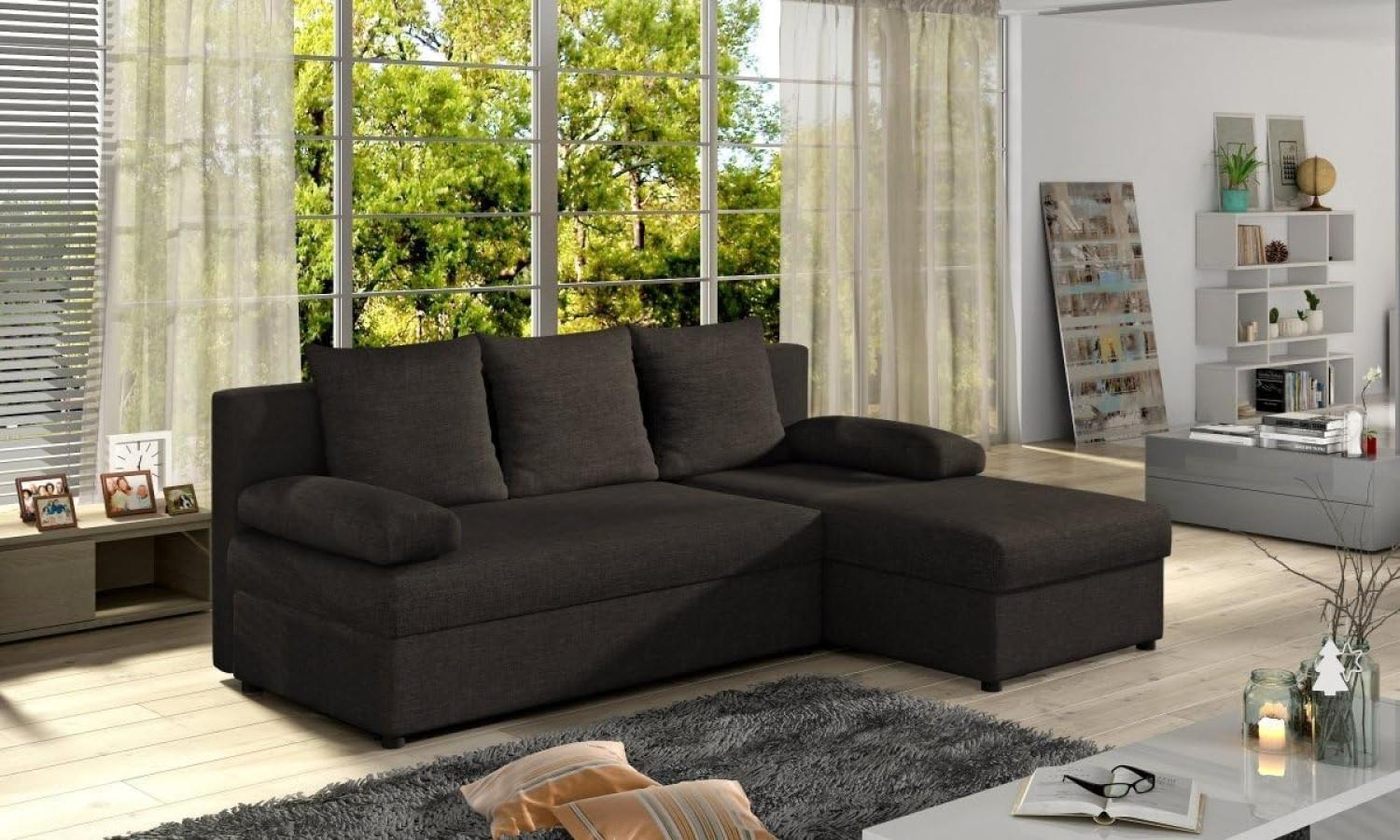 Designer Sofa Cali mit Stauraum und Schlaffunktion Braun Rechts Bild 1