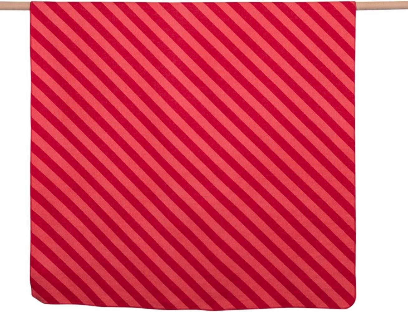 David Fussenegger Flanelldecke Silvretta Diagonale Streifen Rot (200x140cm) 46001540 Bild 1