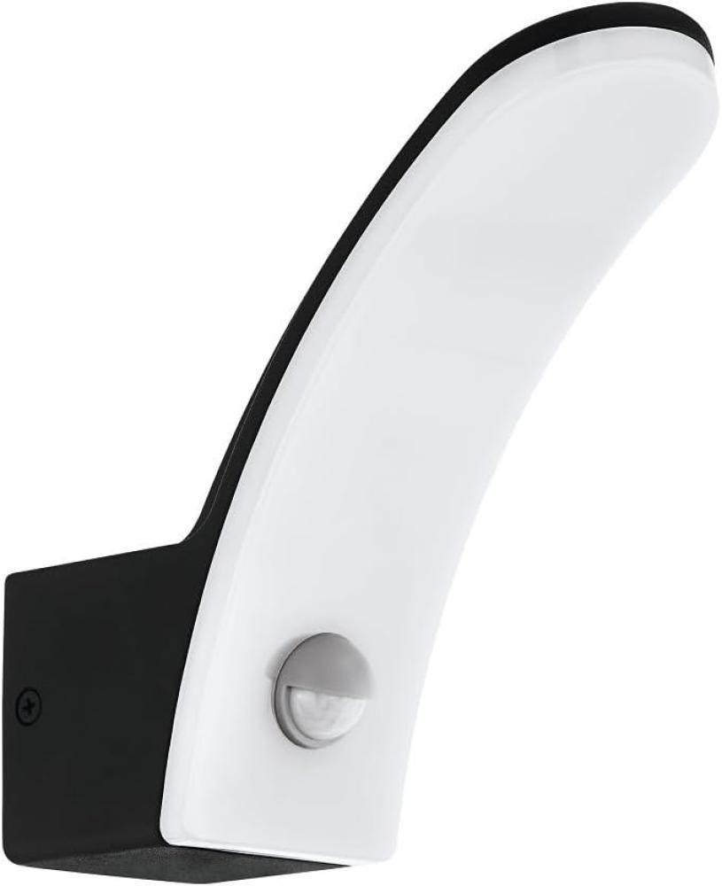 Eglo 98149 LED Outdoor Wandleuchte FIUMICINO schwarz weiß L:7cm H:18cm T:19cm Sensor IP44 Bild 1